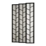 Artiss Room Divider Screen Privacy Wood Dividers Stand 6 Panel Archer Black - Image 4