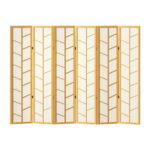 Artiss Room Divider Screen Privacy Wood Dividers Stand 6 Panel Archer Natural - Image 3