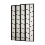 Artiss Room Divider Screen Privacy Wood Dividers Stand 8 Panel Archer Black - Image 4