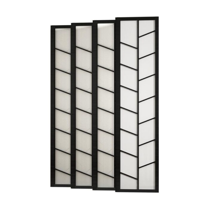 Artiss Room Divider Screen Privacy Wood Dividers Stand 8 Panel Archer Black - Image 4