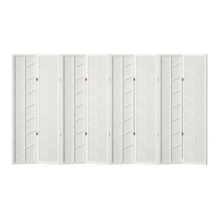 Artiss Room Divider Screen Privacy Wood Dividers Stand 8 Panel Archer White
