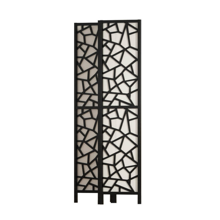 Artiss 4 Panel Room Divider Screen 162x170cm Clover Black - Image 4