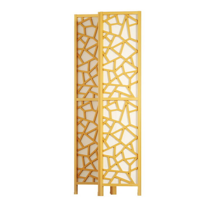 Artiss 4 Panel Room Divider Screen 162x170cm Clover Natural - Image 4