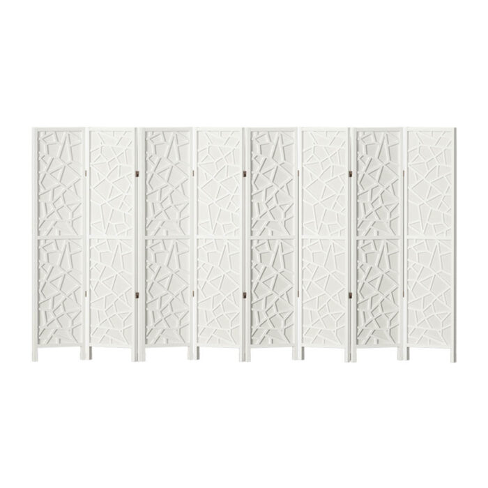 Artiss 8 Panel Room Divider Screen 325x170cm Clover White - Image 3