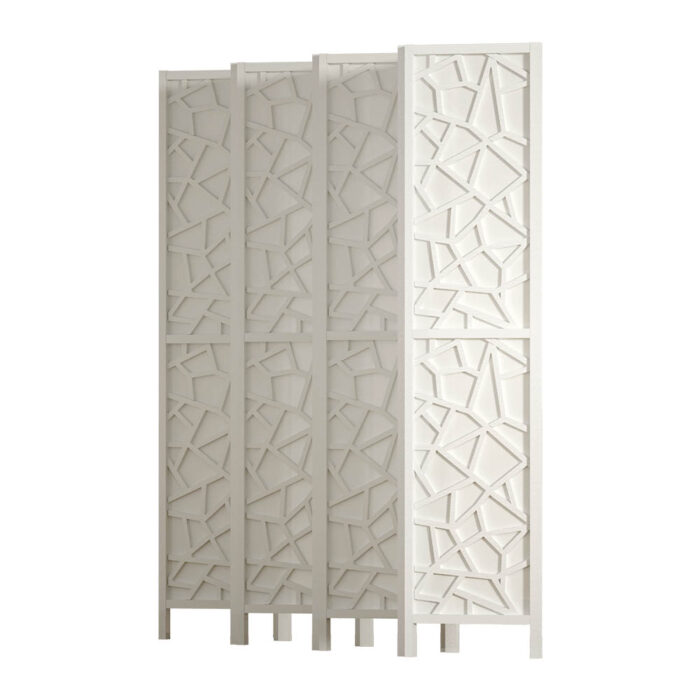 Artiss 8 Panel Room Divider Screen 325x170cm Clover White - Image 4