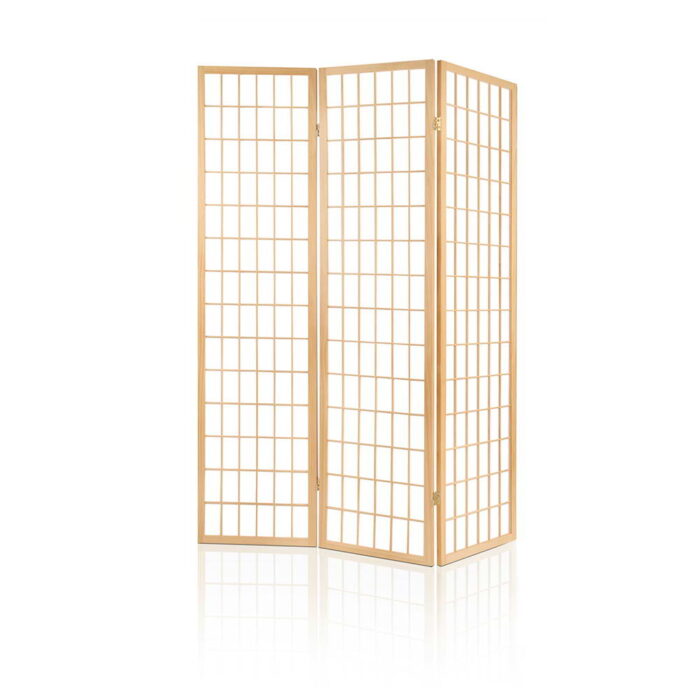 Artiss 3 Panel Room Divider Screen 131x179cm Natural - Image 3