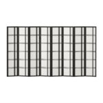 Artiss Room Divider Screen Privacy Wood Dividers Stand 8 Panel Nova Black