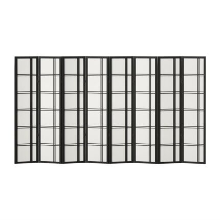 Artiss Room Divider Screen Privacy Wood Dividers Stand 8 Panel Nova Black