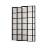 Artiss Room Divider Screen Privacy Wood Dividers Stand 8 Panel Nova Black - Image 4