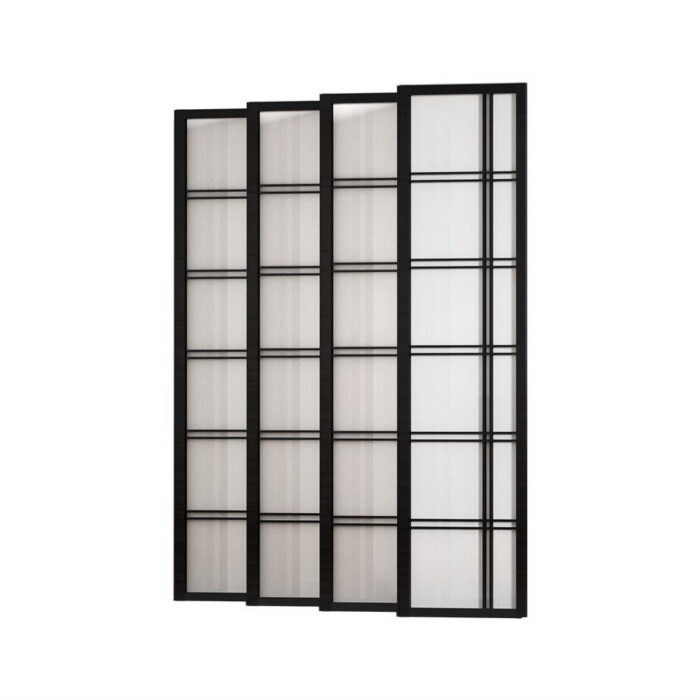 Artiss Room Divider Screen Privacy Wood Dividers Stand 8 Panel Nova Black - Image 4