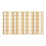 Artiss Room Divider Screen Privacy Wood Dividers Stand 8 Panel Nova Natural
