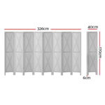 Artiss Silon Room Divider Screen Privacy Wood Dividers Stand 8 Panel White - Image 2