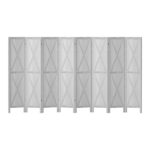 Artiss Silon Room Divider Screen Privacy Wood Dividers Stand 8 Panel White - Image 3