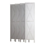 Artiss Silon Room Divider Screen Privacy Wood Dividers Stand 8 Panel White - Image 4