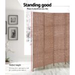 Artiss 4 Panel Room Divider Screen 163x170cm Woven Natural - Image 4
