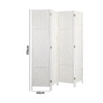 Oikiture 4 Panel Room Divider Privacy Screen White - Image 7