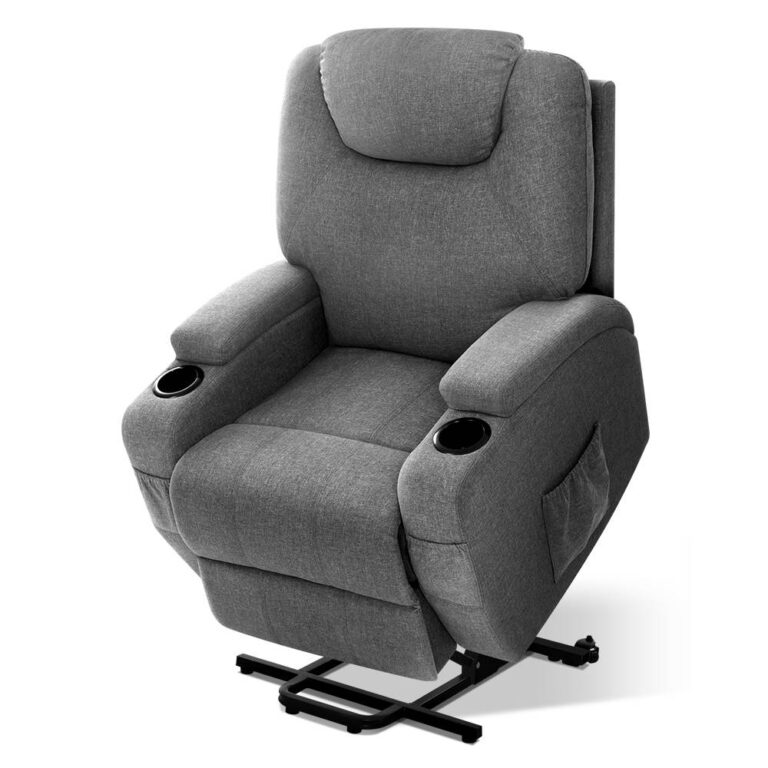 Artiss Grey Recliner Chair with 8-Point Heated Massage