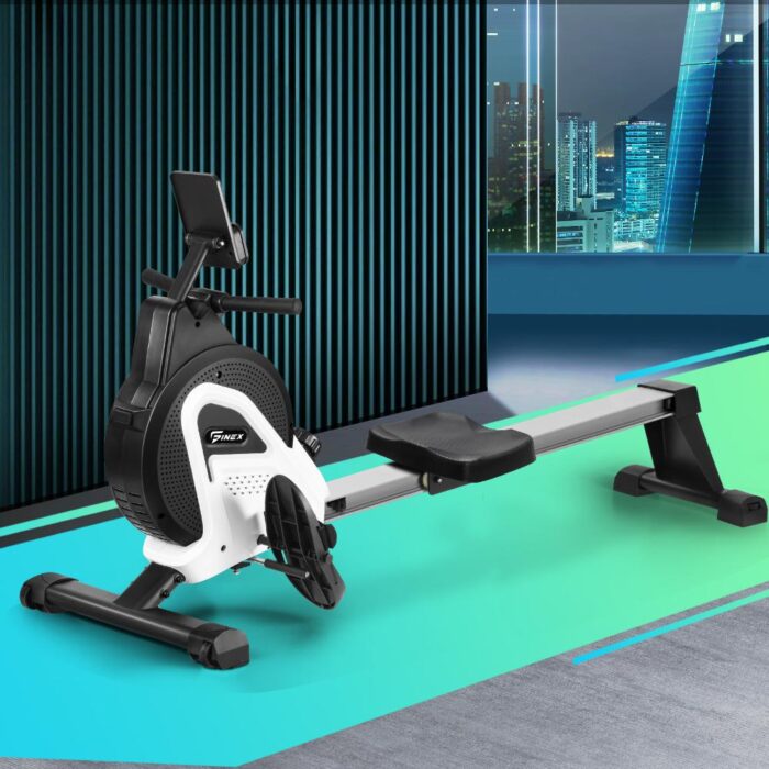 Finex Rowing Machine Magnetic Resistance Black&White - Image 4