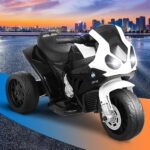 BMW Kids Ride On Car Motorcycle Toy 3 Wheels Black - Image 6