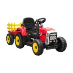 Mazam Kids Ride On Tractor 12V with Trailer Red