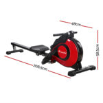 Everfit Rowing Machine Rower Magnetic Resistance Exercise Gym Home Cardio Red - Image 2