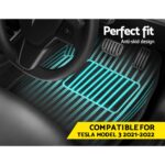 Weisshorn Car Rubber Floor Mats Compatible for Tesla Model 3 Front Rear - Image 3