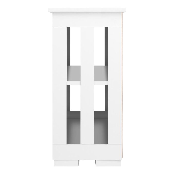 Oikiture Sideboard with Sliding Doors White - Image 6