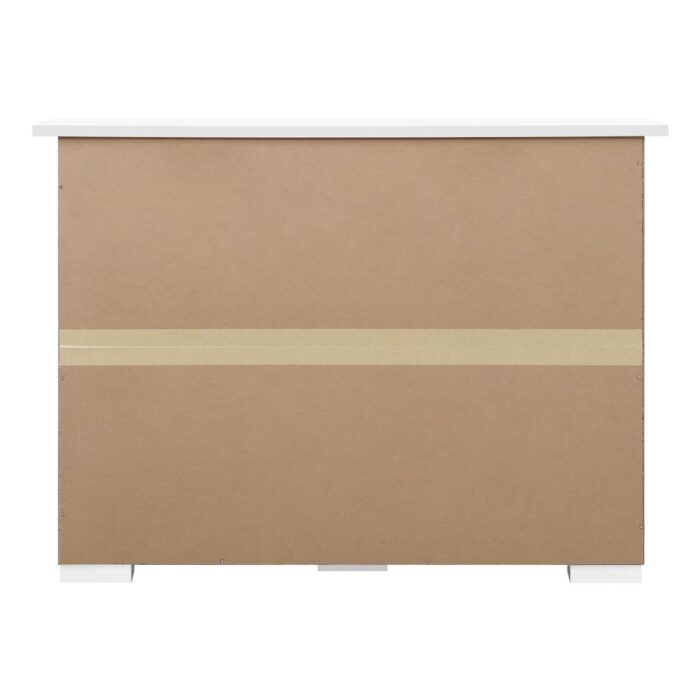 Oikiture Sideboard with Sliding Doors White - Image 5