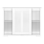 Oikiture Sideboard with Sliding Doors White - Image 2