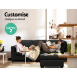 Artiss Modular Sofa Set 4-Seater for Versatile Comfort Dark Grey - Image 4