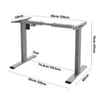 Oikiture Standing Desk Frame Height Adjustable Sit Table Leg Motorised Stand - Image 3