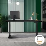 Oikiture Standing Desk Frame Office Sit Stand Table Leg Dual Motor Black (Frame Only) - Image 3