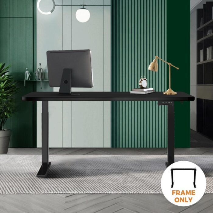 Oikiture Standing Desk Frame Office Sit Stand Table Leg Dual Motor Black (Frame Only) - Image 3