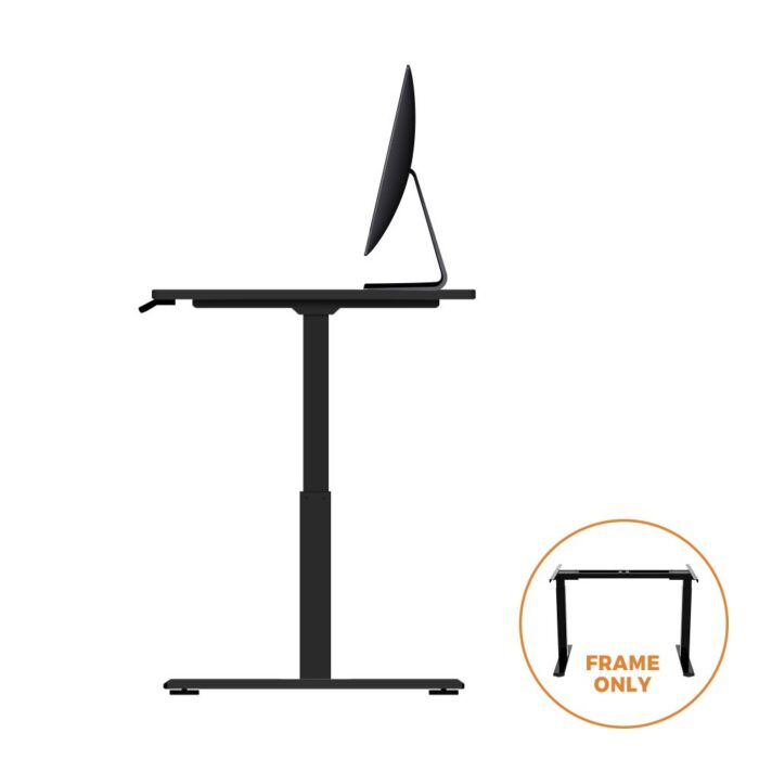 Oikiture Standing Desk Frame Office Sit Stand Table Leg Dual Motor Black (Frame Only) - Image 4