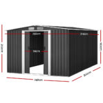 Giantz Garden Shed 2.58x3.14M w/Metal Base Sheds Outdoor Storage Workshop Shelter Sliding Door - Image 2