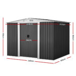 Giantz Garden Shed 2.58x2.07M Sheds Outdoor Storage Workshop Metal Shelter Sliding Door - Image 2