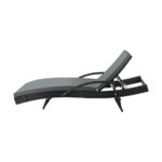 Livsip Outdoor Sun Lounger Waterproof Adjustable Black - Image 4