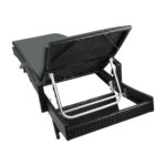 Livsip Outdoor Sun Lounger Waterproof Adjustable Black - Image 2