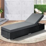 Livsip Sun Lounge Wicker Lounger Outdoor Patio Set Rattan Day Bed Pool Furniture - Image 6