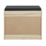 Oikiture Shoe Storage Bench with PU Seat 0.6M Wooden - Image 5