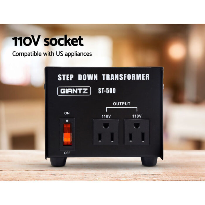 Giantz Step Down Transformer 500W 240V TO 110V Stepdown Voltage Converter AU-US - Image 4