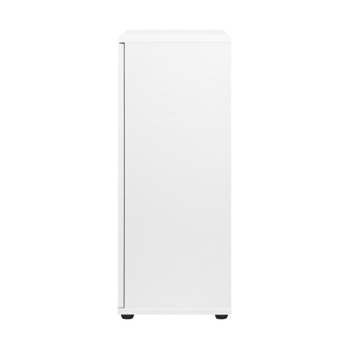 Oikiture Storage Cabinet 3 Shelves Freestanding White - Image 7