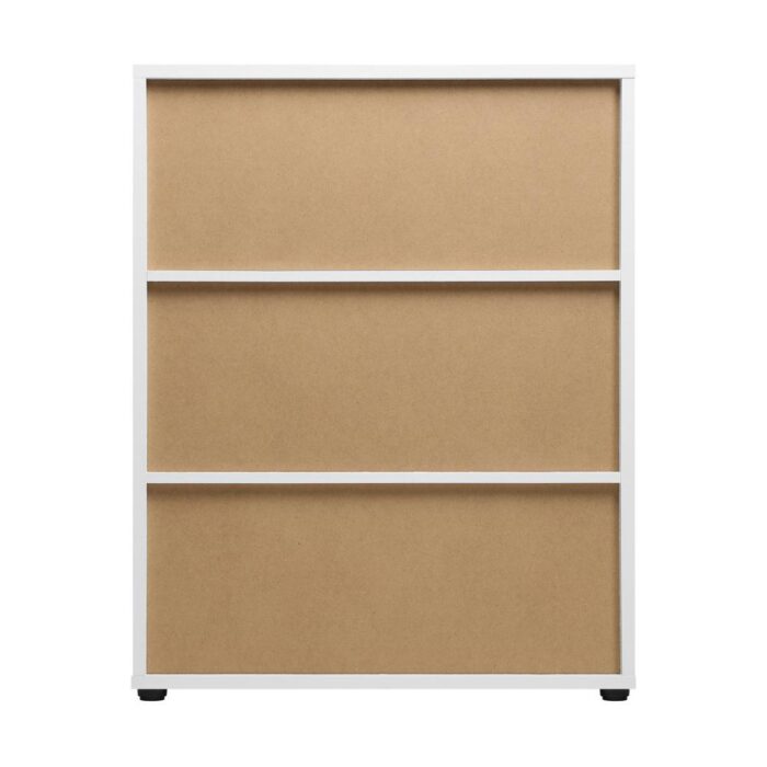 Oikiture Storage Cabinet 3 Shelves Freestanding White - Image 4