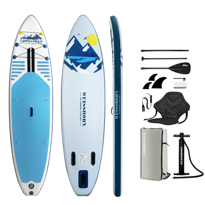 Weisshorn Stand Up Paddle Board 10.6ft Inflatable SUP Surfboard Paddleboard Kayak Surf Blue - Image 3