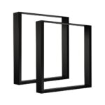 Oikiture 2X Coffee Dining Table Legs Bench Box Steel Metal Industrial 71 X 65CM