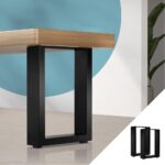 Oikiture Table Legs X2 Metal Rectangle DIY 40x30cm - Image 3