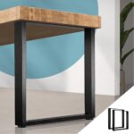 OikitureTable Leg Desk Coffee Dining Furniture Hardware Metal Legs X2 Home Improvement Bench Box Steel DIY Furniture Industrial 71 X 65CM - Image 5