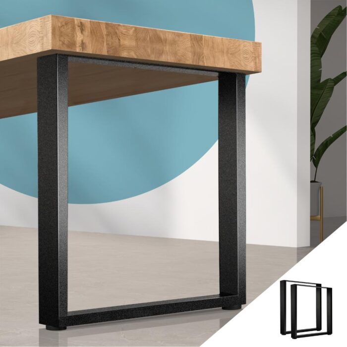 OikitureTable Leg Desk Coffee Dining Furniture Hardware Metal Legs X2 Home Improvement Bench Box Steel DIY Furniture Industrial 71 X 65CM - Image 5