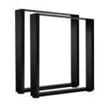 OikitureTable Leg Desk Coffee Dining Furniture Hardware Metal Legs X2 Home Improvement Bench Box Steel DIY Furniture Industrial 71 X 65CM