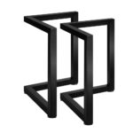 Oikiture 2X Table Legs Bench Steel Metal 71x71cm